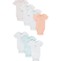 Lot de 7 bodies manches courtes Semaine pour bébé fille