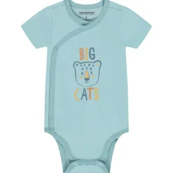 Lot de 7 bodies manches courtes motifs félins pour bébé garçon avec ouvertures différentes selon l'âge