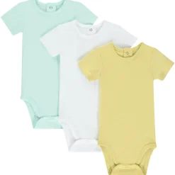Lot de 3 bodies manches courtes unis pour bébé garçon