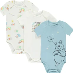 Lot de 7 bodies manches courtes motifs marins pour bébé garçon avec ouvertures différentes selon l'âge