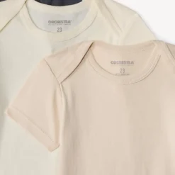 Lot de 5 bodies manches courtes unis pour bébé