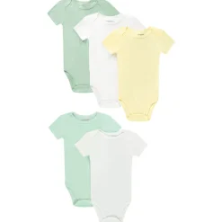 Lot de 5 bodies manches courtes unis pour bébé