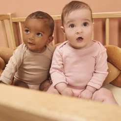Lot de 5 bodies manches longues unis pour bébé fille