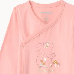 Lot de 5 bodies manches longues en pointelle pour bébé fille