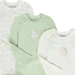 Lot de 3 bodies manches longues à col roulé pour bébé fille