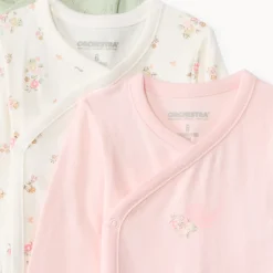 Lot de 7 bodies manches longues fantaisie pour bébé fille avec ouvertures différentes selon l'âge