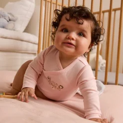 Lot de 3 bodies manches longues fantaisie pour bébé fille avec ouvertures différentes selon l'âge