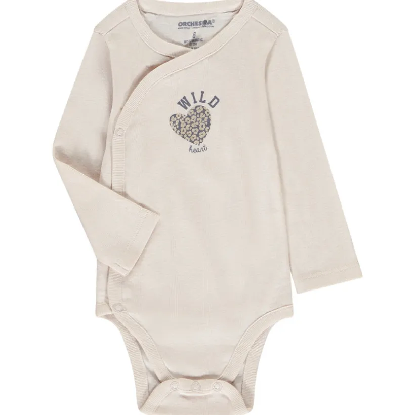 Lot de 7 bodies manches longues fantaisie pour bébé fille avec ouvertures différentes selon l'âge