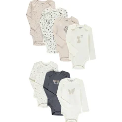 Lot de 7 bodies manches longues fantaisie pour bébé fille avec ouvertures différentes selon l'âge