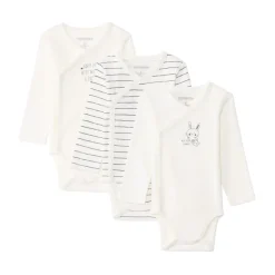 Lot de 7 bodies manches longues tachetés pour bébé fille