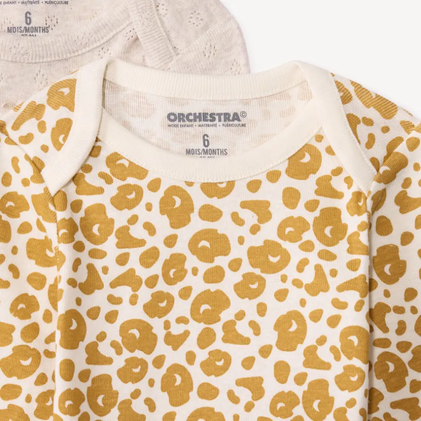 Lot de 7 bodies manches longues tachetés pour bébé fille