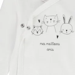 Lot de 5 bodies manches longues motif lapin pour bébé fille