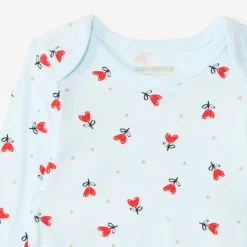Lot de 7 bodies manches longues fantaisie pour bébé fille avec ouvertures différentes selon l'âge