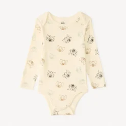 Lot de 3 bodies manches longues Tom & Jerry Warner pour bébé garçon avec ouvertures différentes selon l'âge