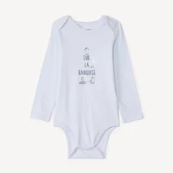 Lot de 7 bodies manches longues fantaisie pour bébé garçon avec ouvertures différentes selon l'âge