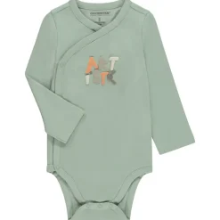 Lot de 3 bodies manches longues motif arty pour bébé garçon avec ouvertures différentes selon l'âge