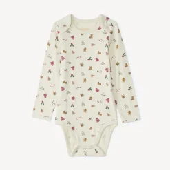 Lot de 2 bodies manches longues de Noël pour bébé garçon avec ouvertures différentes selon l'âge