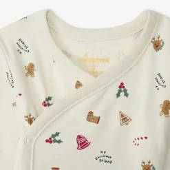 Lot de 2 bodies manches longues de Noël pour bébé garçon avec ouvertures différentes selon l'âge