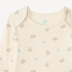 Lot de 7 bodies manches longues fantaisie pour bébé avec ouvertures différentes selon l'âge