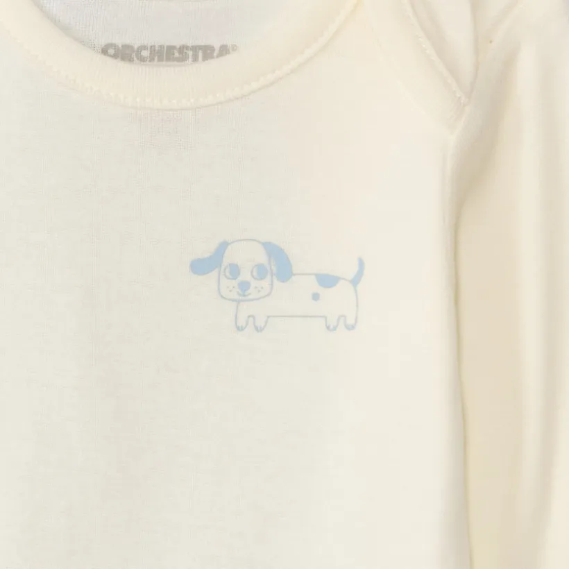 Lot de 5 bodies manches longues printés pour bébé garçon
