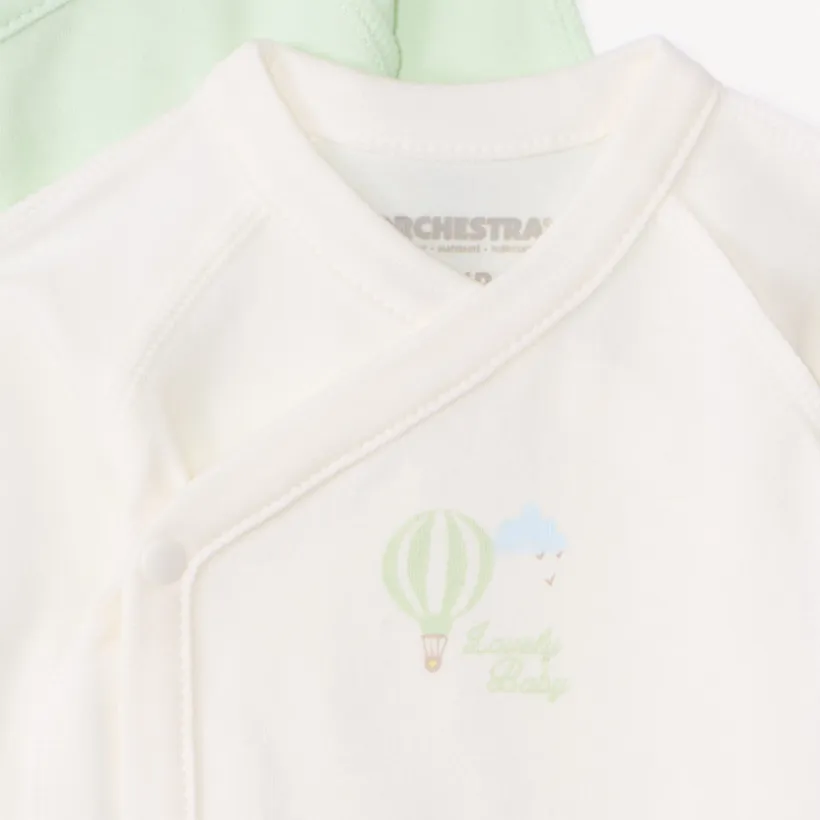 Lot de 5 bodies manches longues fantaisie pour bébé prématuré