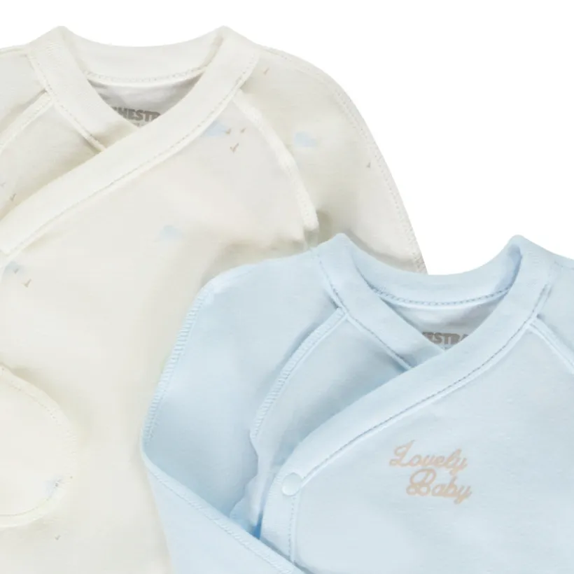 Lot de 5 bodies manches longues fantaisie pour bébé prématuré