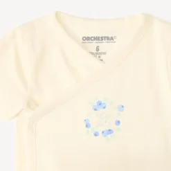 Lot de 5 bodies motifs myrtilles pour bébé fille avec ouvertures différentes selon l'âge