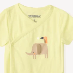 Lot de 5 bodies motifs safari fantaisie pour bébé garçon (ouvertures différentes selon l'âge)