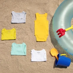 Lot de 3 bodies sans manches en coton pour bébé garçon à logo printé