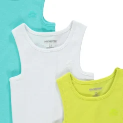 Lot de 3 bodies sans manches en coton pour bébé garçon à logo printé