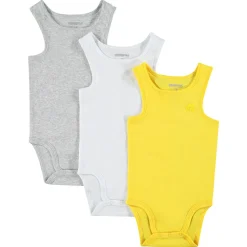 Lot de 3 bodies sans manches en coton pour bébé garçon à logo printé