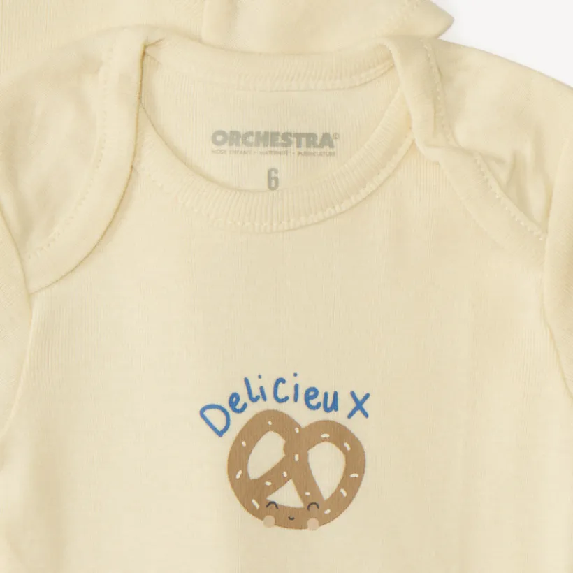 Lot de 7 bodies uni imprimé fantaisie pour bébé