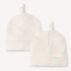 Lot de 2 bonnets de naissance nuages pour bébé prématuré
