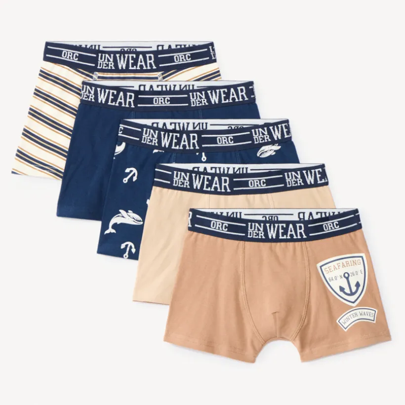 Lot de 5 boxers fantaisies pour garçon