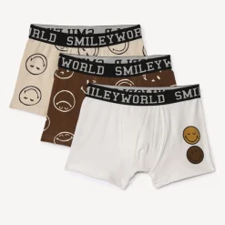 Lot de 3 boxers fantaisies Smiley pour garçon