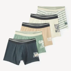 Lot de 5 boxers garçon motifs voitures