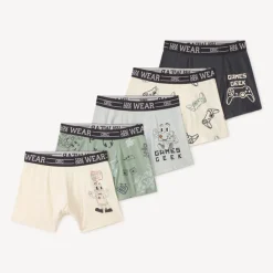 Lot de 5 boxers motifs jeux vidéo pour garçon
