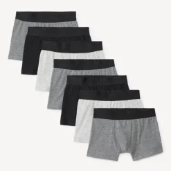 Lot de 7 boxers unis pour garçon