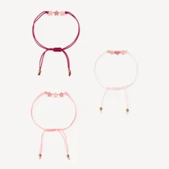 Lot de 3 bracelets à cordons réglables BFF pour fille