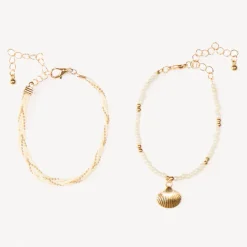 Lot de 2 bracelets en perles pour fille