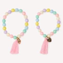 Lot de 2 bracelets à perles Best Friends pour fille