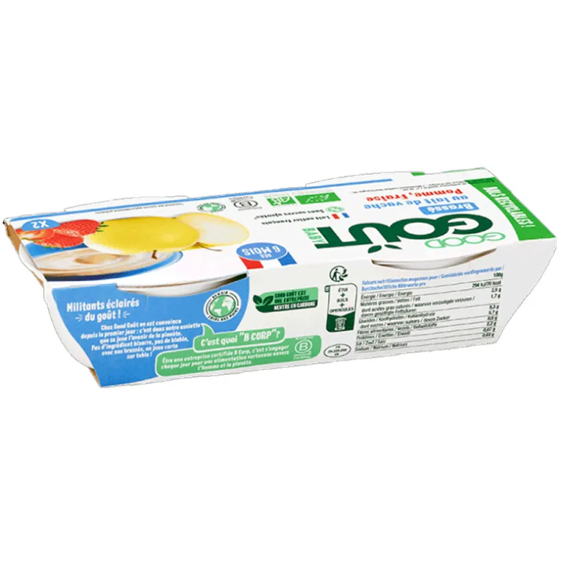 Lot de 2 brassés Pomme & Fraise 100g