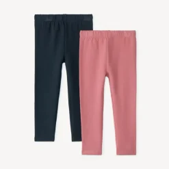 Lot de 2 caleçons en molleton uni pour bébé fille