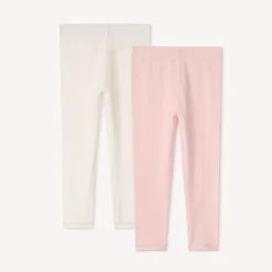 Lot de 2 caleçons longs unis pour bébé fille