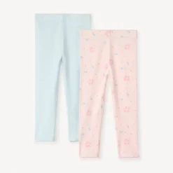 Lot de 2 caleçons uni et imprimé pour bébé fille