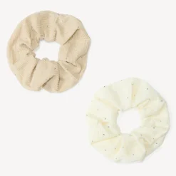Lot de 2 chouchous unis à strass pour fille