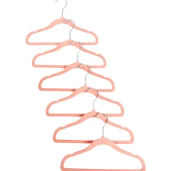 Lot de 6 cintres en velours terracotta