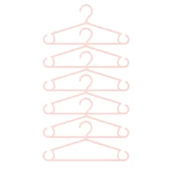 Lot de 6 cintres pour bébé - Rose