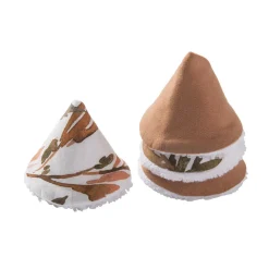 Lot de 4 cônes pare-pipi en tissu - Caramel / Forest