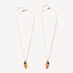 Lot de 2 colliers d’amitié moitié de cœur pour fille